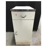 Vintage white metal kitchen cabinet