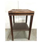 Two tier wood table stand