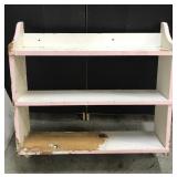 Vintage white painted wall shelf