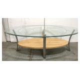 Modern style glass top coffee table