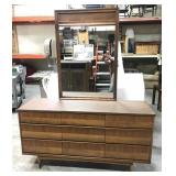 Mid century modern dresser with mirror