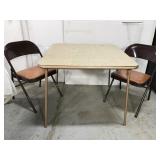Card table and chairs