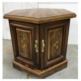 Wood octagon side table