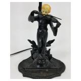 Vintage violin player lamp