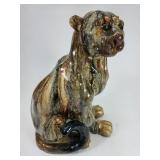 Ceramic leopard statue