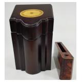 2 piece wooden desk organizers
