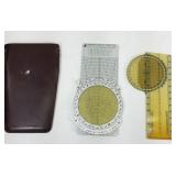 Aviation navigation tools with case
