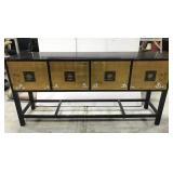 Vintage black and gold buffet