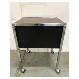 Chrome leg rolling cart