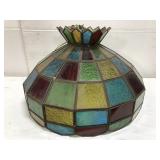 Leaded glass vintage hanging lamp