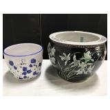 Pair of ceramic planters