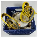 Rolling wire spools and plastic twine