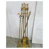 Brass fire place tools