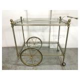 Vintage metal tea cart