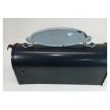 Black mailbox w/ address plaque