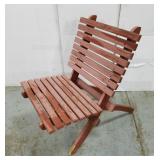 Rustic wood folding bench