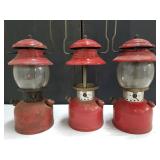 Vintage red Coleman lanterns