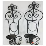 Lot of 2 metal candle holders