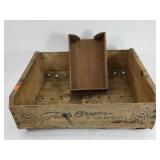Vintage crate & wood desk tray