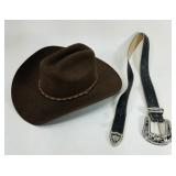 Cowboy hat and belt