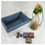 Beaded trinket box lot