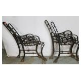 Cast iron bench pieces