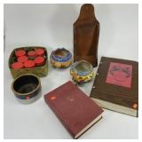 Vintage assortment with genealogy book