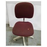 Rolling burgundy desk chair