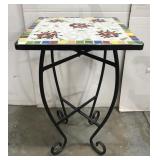 Tiled top plant stand
