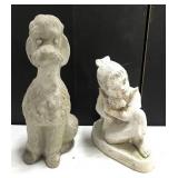 Two garden statues
