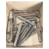 17 old railroad spikes