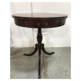 Vintage cherry wood clawfoot side table
