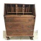 Antique clawfoot secretary chest