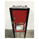 Ashtray stand with locking cabinet