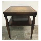Leather top end table
