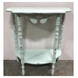 Aqua distressed side table