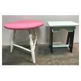 Small painted and table and stool