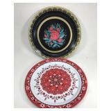 Two large vintage trays