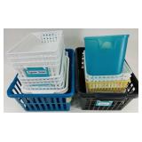 Lot of 23 plastic bins