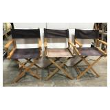 Vintage directors chair trio