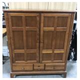 Wardrobe converted TV cabinet