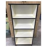 Black and white painted bookshelf
