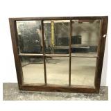 Antique framed window mirror