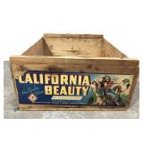 California Beauty wood crate