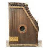 Antique zither lap harp instrument