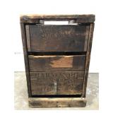 Antique Detroit harness oil crate