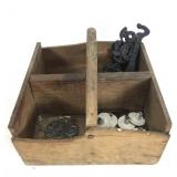 Wood crate w/ hardware