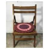 Vintage theater chair with seat pad