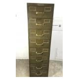 Vintage industrial eight drawer file cabinet