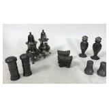 Five pairs of antique salt & pepper shakers